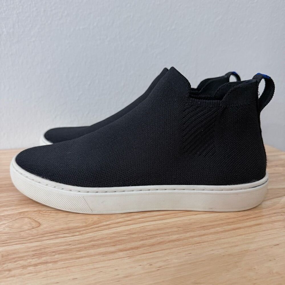 Rothy's Women's Size 7.5 Black The Chelsea Hight Top Sneakers - Picture 2 of 9